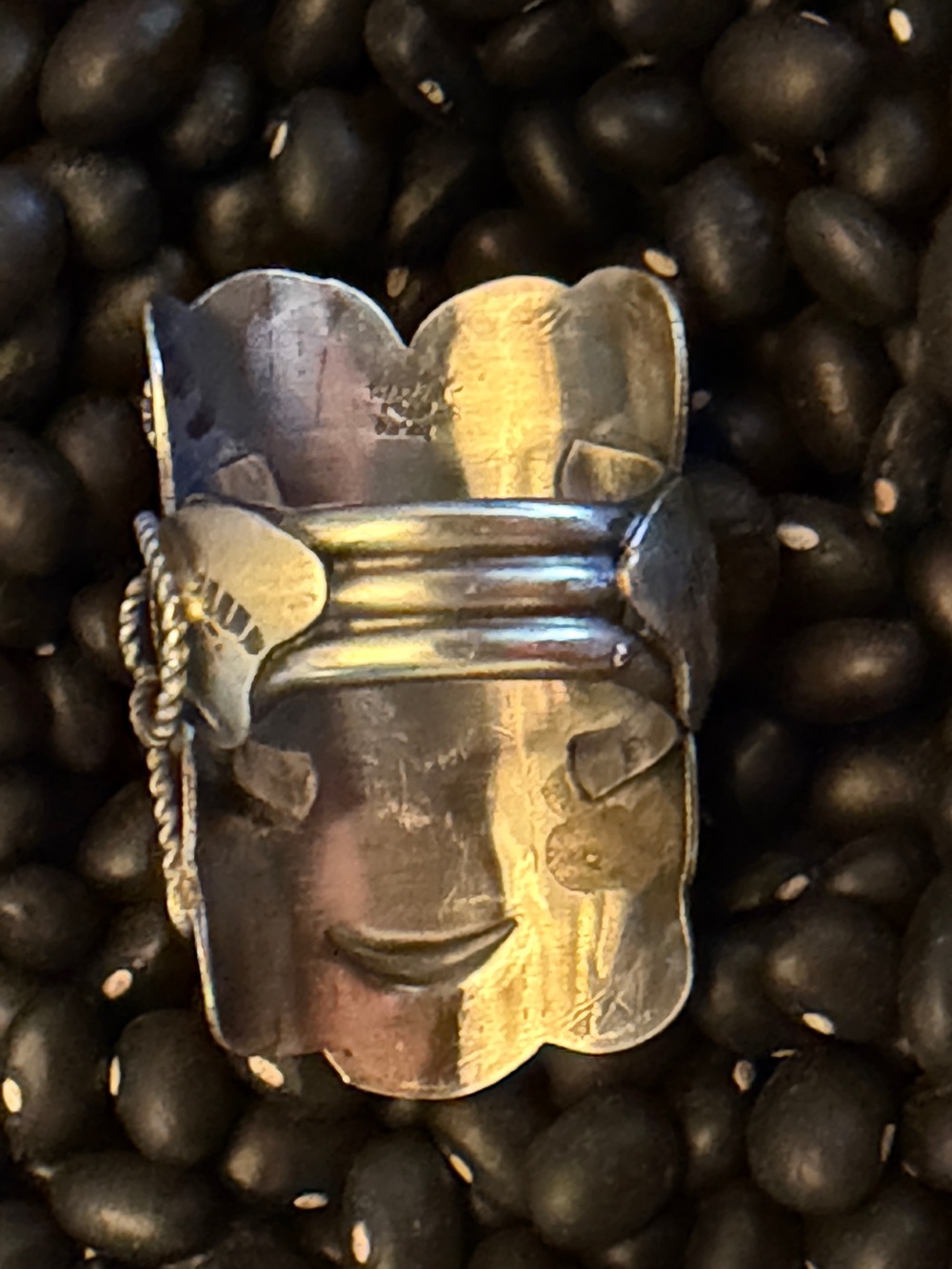 Tim Yazzie Sterling Silver Turquoise Statement Saddle Ring - Bright Blue - Picture 5 of 9